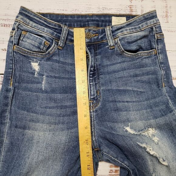 Bridge by Gly jeans - Curvy High Rise Ankle distressed skinny jeans raw hem - Picture 11 of 13